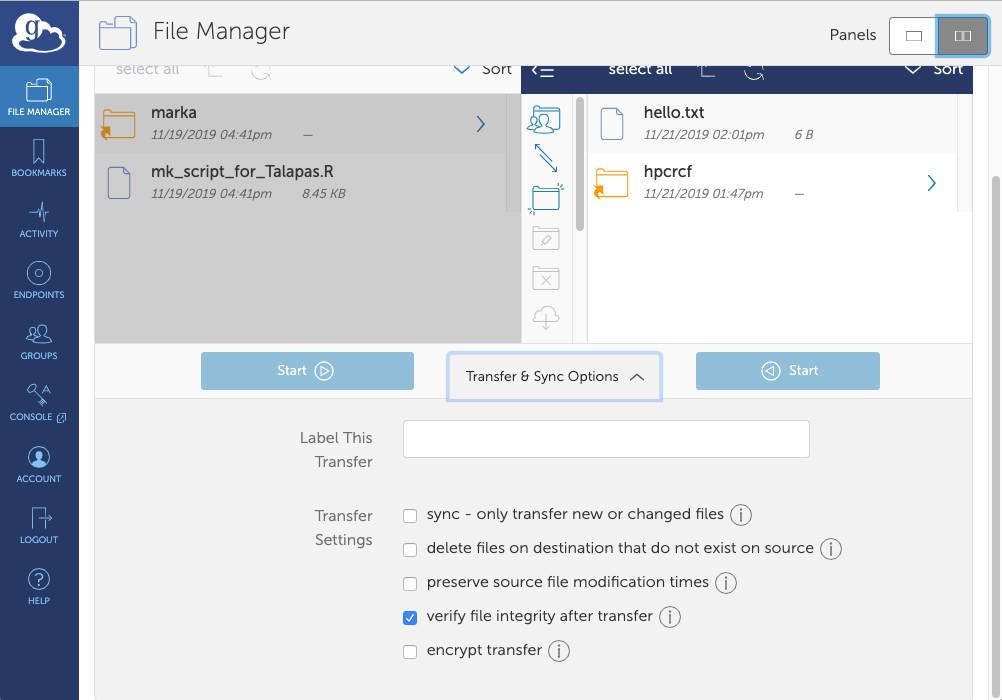 Globus Transfer and Sync