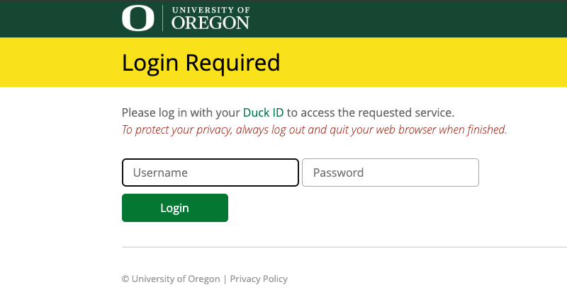 Duck ID Login